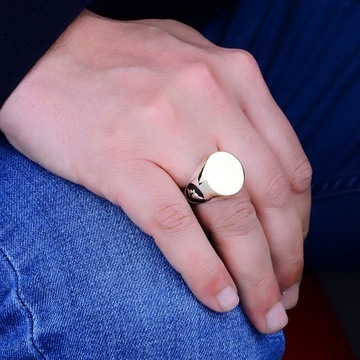 Custom Engravable Simple Silver Men's Ring, 925 Sterling Silver