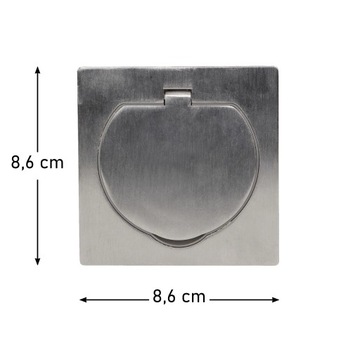 Герметичная встраиваемая водонепроницаемая стальная напольная розетка ORNO IP55