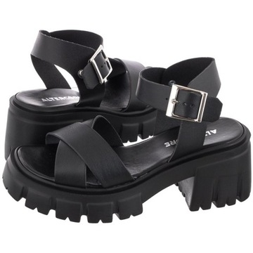 Buty Damskie Sandały na Obcasie Altercore Sophia Black Czarne