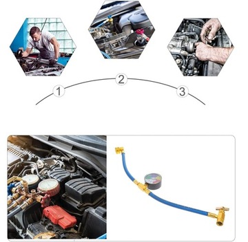 КОМПЛЕКТ ЗАПРАВОЧНЫХ ШЛАНГОВ, ЗАПРАВОЧНЫЙ ШЛАНГ ХЛАДАГЕНТА С МАНОМЕТРОМ