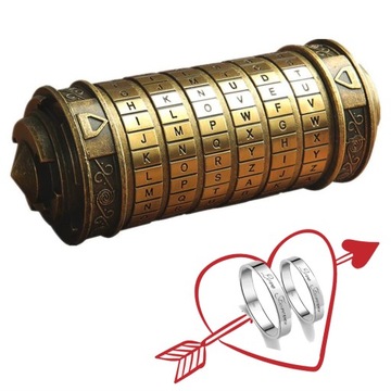 Kod Da Vinci Alfabet Blokada Mini Cryptex, Prezent