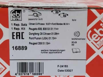 Тормозные колодки FEBI BILSTEIN 16889 425403