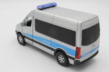 Автомобиль Автомобиль Mercedes Sprinter 1:34 Полиция серебристый WELLY