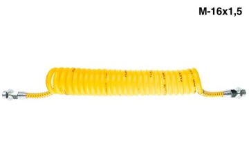 Przewód spiralny wąż pneumatyczny żółty M16