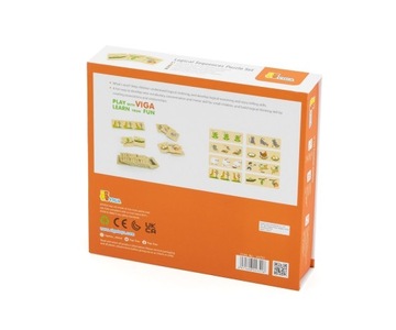 VIGA Деревянная головоломка «Собери игры с животными»