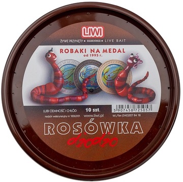 ROBAK ROSÓWKA ŚWIEŻA LIWI OPAKOWANIE 10 SZTUK