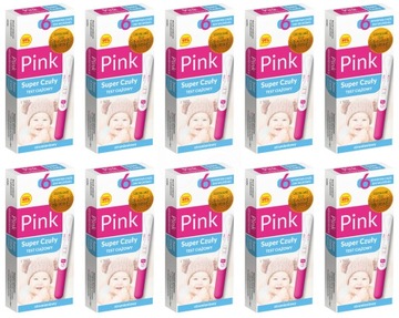 PINK TEST CIĄŻOWY STRUMIENIOWY SUPERCZUŁY 10 szt