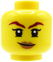 LEGO głowa / główka figurki - damska, grube brwi