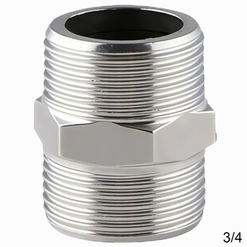 NYPEL CHROM 3/4 CALA STALOWY Z PŁASKIM CZOŁEM