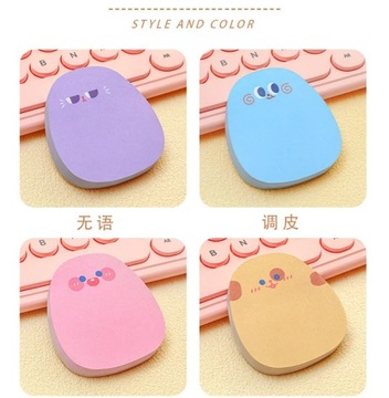 60sheets Sticky Notes Cute Cartoon Colorful Memo Pad Ins Kawaii Stationery