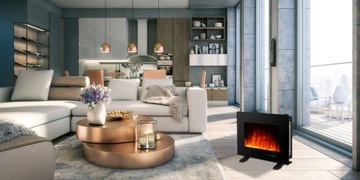 ЭЛЕКТРИЧЕСКИЙ НАСТЕННЫЙ СВЕТОДИОДНЫЙ КАМИН 2000ВТ 12 ЦВЕТОВ EL FUEGO AARAU II!