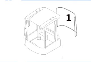 МНОГОСЛАННОЕ ЗАДНЕЕ СТЕКЛО VOLVO L30B L30G L30D 2906695