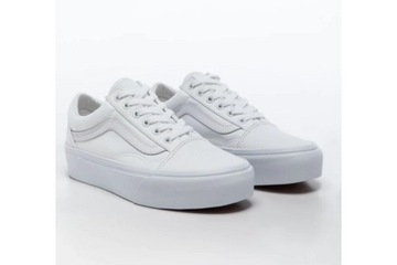 Trampki VANS OLD SKOOL damskie na platformie tenisówki białe r 36,5