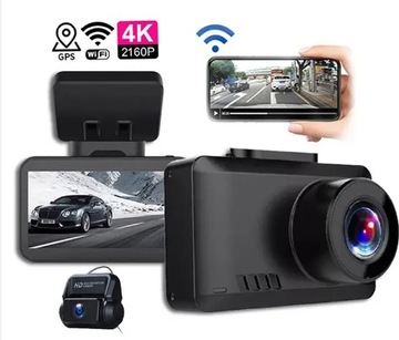 Автомобильный регистратор с камерой заднего вида GPS Wi-Fi 4k Novatek SONY IMX335
