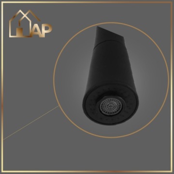 Черный кухонный смеситель FLEX PLUS с гибким изливом. Смеситель для кухни для мойки.