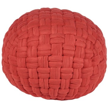 Puf welurowy 45 x 35 cm czerwony HOPA