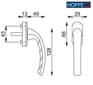РУЧКА ОКОННАЯ HOPPE TOKYO F4