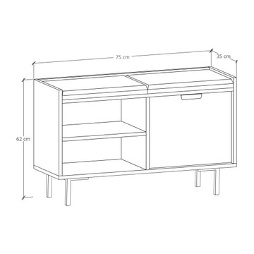 SZAFKA NA BUTY Z SIEDZISKIEM SBG3 75CM SIGI