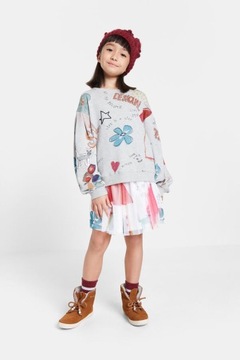 ЮБКА ИЗ ТЮЛЯ С ПРИНТОМ DESIGUAL (7-8L)