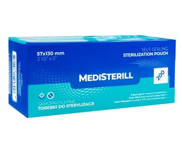 Clavier Torebki do sterylizacji 57x130mm 200szt.