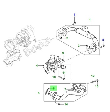 Новое ОРИГИНАЛЬНОЕ уплотнительное кольцо трубки EGR JAGUAR XE XF E-PACE F-PACE 2.0 T4N15216