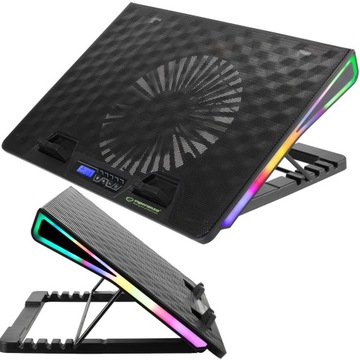 ПОДСТАВКА ОХЛАЖДАЮЩАЯ ПОДСТАВКА ДЛЯ НОУТБУКА 15,6 ДЮЙМА ИГРОВАЯ ПОДСВЕТКА RGB ALIZE