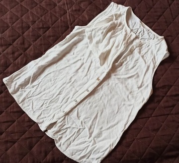top Reserved 34 XS biała bluzka bez rękawów
