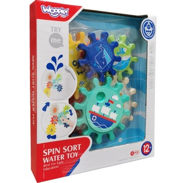 ИГРУШКА ДЛЯ ВАННЫ ВРАЩАЮЩИЕСЯ МЕХАНИЗМЫ СПИННЕР НА ПРИСОСКЕ НАБОР ВУПИ