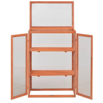vidaXL Шкаф для растений в теплице, деревянный 75 x 47 x 109 см