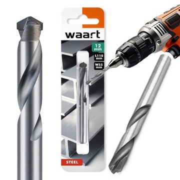 Wiertło do Metalu 12.0 mm WĘGLIK SPIEKANY do Twardej Stali Tytanu Żeliwa