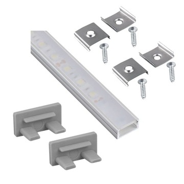 Profil LED Aluminiowy do Taśm 10mm Nawierzch Mleczny Klosz 2m Aluminium