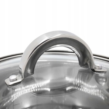 ZESTAW 4 GARNKÓW KUCHENNYCH NA PŁYTE INDUKCYJNĄ STAL NIERDZEWNA 8 EL