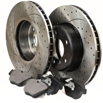MIKODA GT Спортивные диски с перфорацией ПЕРЕДНИЕ + колодки BMW E81 E87 E90 E91