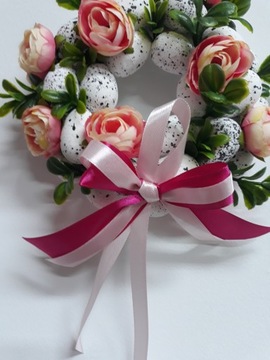 Wianek Wielkanocny stroik wieniec jajka