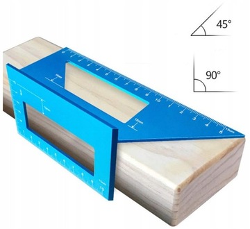 KĄTOWNIK STOLARSKI JAPOŃSKI ALUMINIOWY 45/90 3D