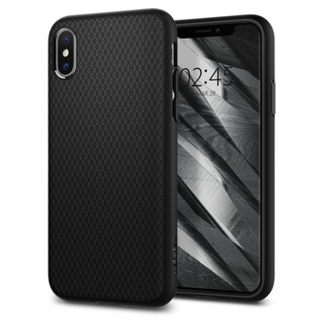 ETUI DO IPHONE X / XS SPIGEN LIQUID AIR CZARNY MATOWY