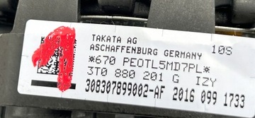 AIRBAG ŘÍDÍCÍ SKODA SUPERB II FACELIFT 3T0880201G