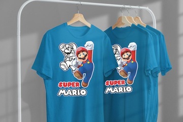 НАБОР 3В1 ДЕТСКАЯ ФУТБОЛКА ТАТУ НАКЛЕЙКИ SUPER MARIO BROS 152 КАЧЕСТВО