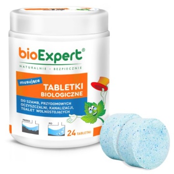 Tabletki BIOLOGICZNE bioExpert 24 szt. Tabletki do SZAMBA na ZAPACH 2 LATA