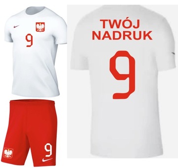 Юниорская Польша Левандовски 9 Комплект сборной Польши XL 158-170 БЕСПЛАТНО
