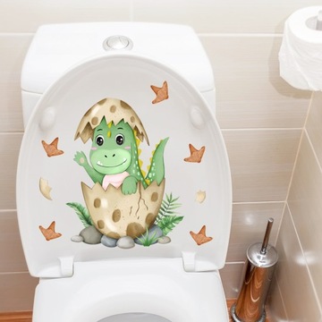 НАКЛЕЙКА НА ТУАЛЕТ ДИНОЗАВР УНИТАЗНЫЙ КОРЗИН