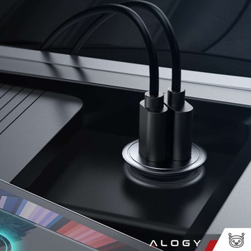 Мощное быстрое автомобильное зарядное устройство USB-C TYPE-C PD 30 Вт USB QC 18 Вт