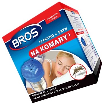 BROS ELEKTRO URZĄDZENIE NA KOMARY +PŁYN (60 NOCY)