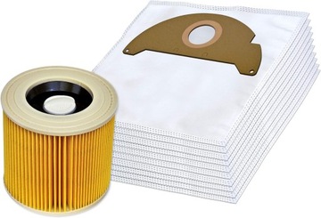 10X Worki do Odkurzacza + Filtr do Kärcher WD 2 MV 2 WD 2.200 WD 2.250