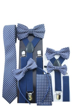 ТЕМНО-СИНИЕ подтяжки и детский галстук-бабочка ВЫКРОЙКИ — ВЫБОР!