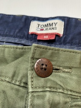 Tommy Hilfiger Jeans ORYGINAL SPODENKI KHAKI W 33