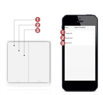 TUYA ZigBee 2 канала 6 SCENE FREEWAY CONTROLLER