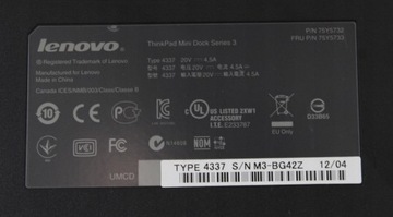 Док-станция Lenovo 4337 T530 T430 x230 T420
