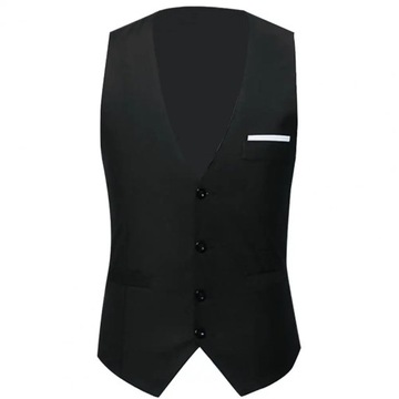 Male Vest Suit Single-breasted Slim-fit Polyester