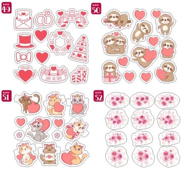 Наклейки для свадебной гостевой книги БОЛЬШОЙ НАБОР